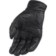 Leather Motorcycle Gloves LS2 Rust - Black