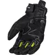 Pánské moto rukavice LS2 Spark 2 Leather Black H-V - černá/fluo žlutá