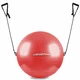 Gymnastická lopta s úchytkami 65 cm - červená