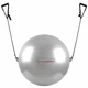 Gymnastická lopta s úchytkami 65 cm - šedá