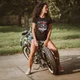 Dámské triko BLACK HEART Bike Girl - černá
