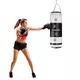 Punching Bag inSPORTline Robkin 90 x 35 cm - Black-White - Black-White