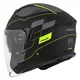 Cassida Jet Tech RoxoR Motorradhelm schwarz matt/fluo gelb/grau