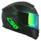 Motorradhelm Cassida Integral GT 2.1 Flash schwarz matt/grün fluo/dunkelgrau