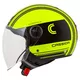 Cassida Handy Metropolis Safety Motorradhelm gelb fluo/schwarz/reflektierend grau