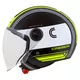 Cassida Handy Metropolis Motorradhelm schwarz/weiß/fluo gelb/grau