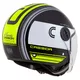 Cassida Handy Metropolis Motorradhelm schwarz/weiß/fluo gelb/grau