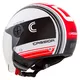 Cassida Handy Metropolis Motorradhelm schwarz/weiß/rot