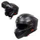 Kask motocyklowy z otwieraną szczęką + blenda W-TEC Cullo - czarny mat - czarny mat