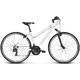 Dámsky crossový bicykel Kross Evado 1.0 28" - model 2021 - grafitová/malinová - bielo-tyrkysová
