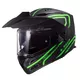 Flip-Up Motorcycle Helmet LS2 FF324 Metro EVO Firefly Glow GR - Matte Black with Fluo Straps