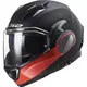 Flip-Up Motorcycle Helmet LS2 FF900 Valiant II Hammer P/J - Black H-V Yellow - Matt Black Red