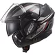 Flip-Up Motorcycle Helmet LS2 FF900 Valiant II Hub Chrome P/J - Gloss Black Chrome