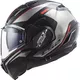 Flip-Up Motorcycle Helmet LS2 FF900 Valiant II Hub Chrome P/J - Gloss Black Chrome