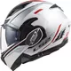 Výklopná moto prilba LS2 FF900 Valiant II Hub P/J - Gloss White Silver