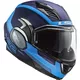 Flip-Up Motorcycle Helmet LS2 FF900 Valiant II Orbit P/J - Matt Blue