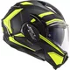 Flip-Up Motorcycle Helmet LS2 FF900 Valiant II Revo P/J - Matt Titanium Fluo Orange