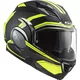 Flip-Up Motorcycle Helmet LS2 FF900 Valiant II Revo P/J - Matt Black H-V Yellow