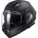 Flip-Up Motorcycle Helmet LS2 FF900 Valiant II Solid P/J - 3XL (65-66) - Matt Black