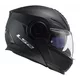 Flip-Up Motorcycle Helmet LS2 FF902 Scope Solid - Gloss Black