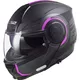 Flip-Up Motorcycle Helmet LS2 FF902 Scope Arch - Matt Titanium Pink - Matt Titanium Pink