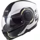 Klappbarer Motorradhelm LS2 FF902 Scope Arch - Gloss White Titanium - Gloss White Titanium