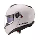 Flip-Up Motorcycle Helmet LS2 FF908 Strobe II Glossy White