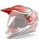 Replacement Visor for WORKER V340 Helmet - Red and Graphics