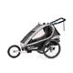 Multifunctional Bicycle Trailer Qeridoo KidGoo 1 Pro - Anthracite Grey - Anthracite Grey