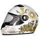 JuniorMotorcycle Helmet WORKER V105 - White Floral