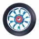 Spare wheel for scooter FOX PRO Raw 03 100 mm - Red-Silver with Graphics - Black-Blue