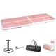 Inflatable Exercise Mat inSPORTline Airstunt 300 x 100 x 10 cm Coral Pink w/ Hand Pump