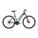 Dámsky crossový bicykel Kross Evado 3.0 K 28" - model 2023 - biela/oceľová - tyrkysová/strieborná