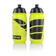 Nutrend Tacx Bidon 2019 500 ml Sportflasche - weiß mit blauem Druck - gelb mit schwarzem Druck