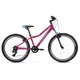 Juniorský dievčenský bicykel Kross LEA JR 1.0 24" - model 2020 - biela/ružová/fialová - ružová/modrá/fialová