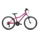 Juniorský dievčenský bicykel Kross LEA JR 1.0 7SP 24" - model 2021 - ružová/modrá/fialová
