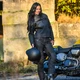 Spark Virginia Damen Leder Motorradjacke - schwarz