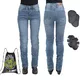 W-TEC Lustipa Damen Motorradjeans - blau