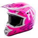 Fly Racing Kinetic Burnich Motocross Helm - orange-weiß - neon rosa/weiss/violett