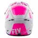 Fly Racing Kinetic Burnich Motocross Helm - orange-weiß