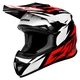 Motocross Helmet Cassida Cross Cup Two - Fluo Orange/White/Black/Grey, S(55-56) - Red/White/Black