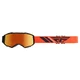 Motokrosové brýle Fly Racing Zone - černé/oranžové, oranžové chrom plexi
