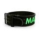 Fitness opasok kožený s karabínou MadMax Suede Prong MFB301 - čierno-zelená