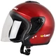 Motorcycle Helmet W-TEC MAX617 - Titanium Grey - Burgundy