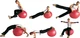 Gymnastická lopta inSPORTline 55 cm - červená