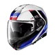 Motorcycle Helmet Nolan N100-5 Hilltop N-Com P/J - Slate Grey - Metal White-Blue