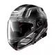 Moto helma Nolan N100-5 Upwind N-Com P/J - Glossy Black - Flat Black