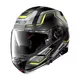 Motorcycle Helmet Nolan N100-5 Upwind N-Com P/J - Glossy Black - Flat Black-Yellow