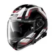 Moto helma Nolan N100-5 Upwind N-Com P/J - Flat Black - Glossy Black-Red
