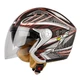 Motorcycle Helmet W-TEC V529 - Grey - Black and Graphics